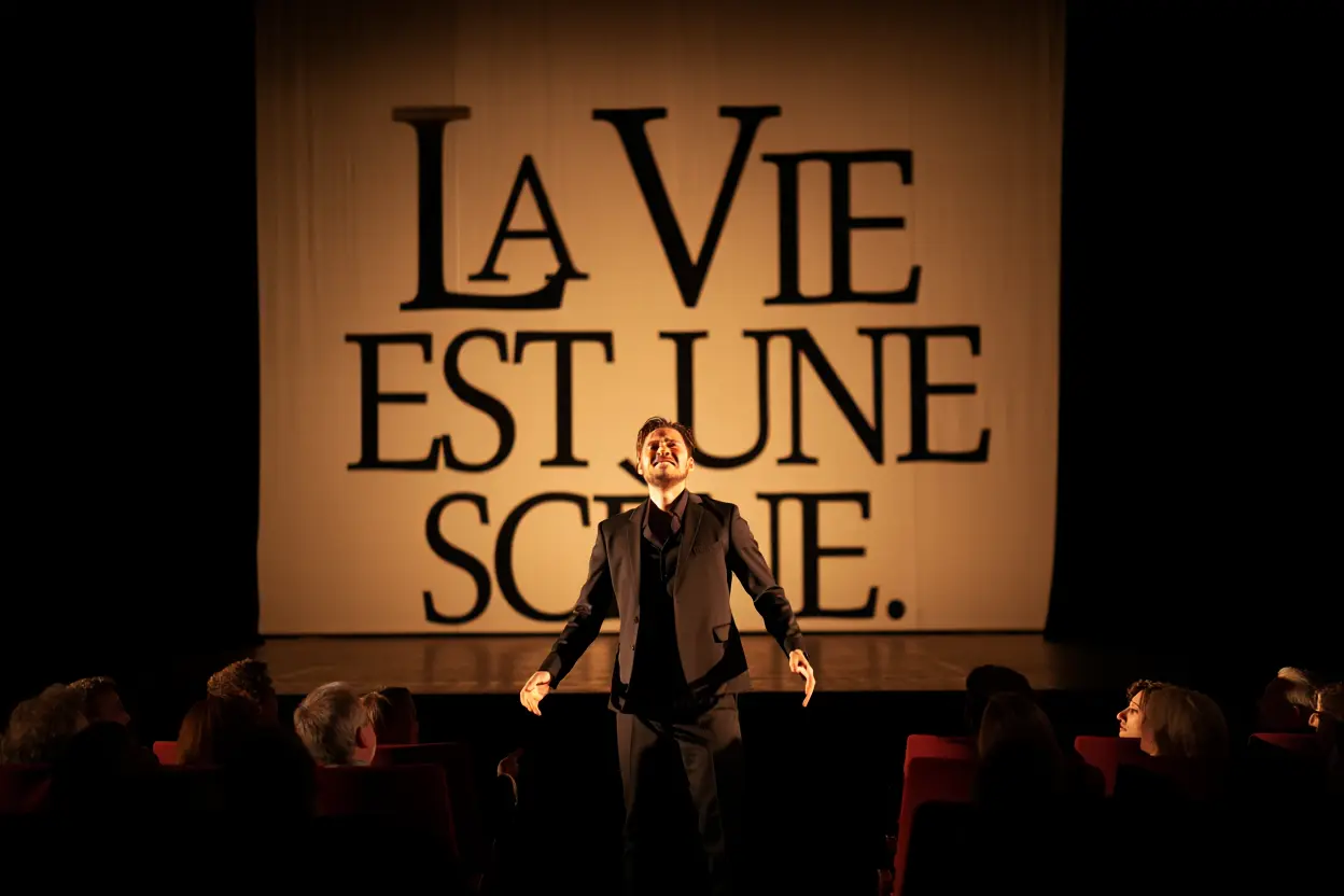 Comédien explorant l'expression émotionnelle à travers la lecture d'un texte