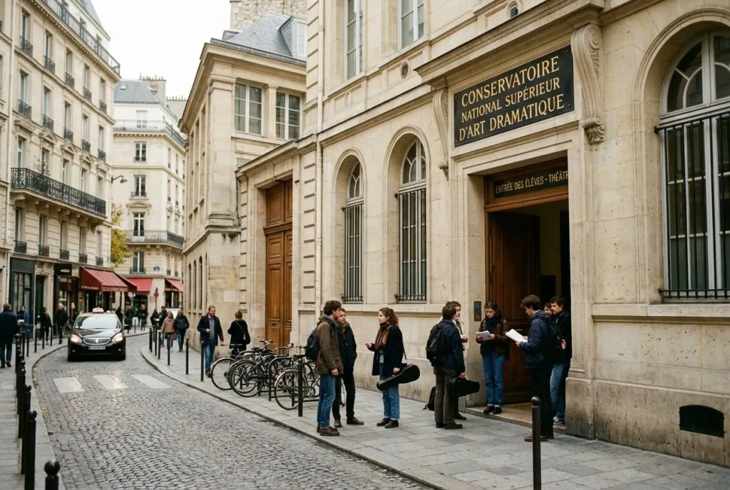 Façade du conservatoire national d'art dramatique à Paris