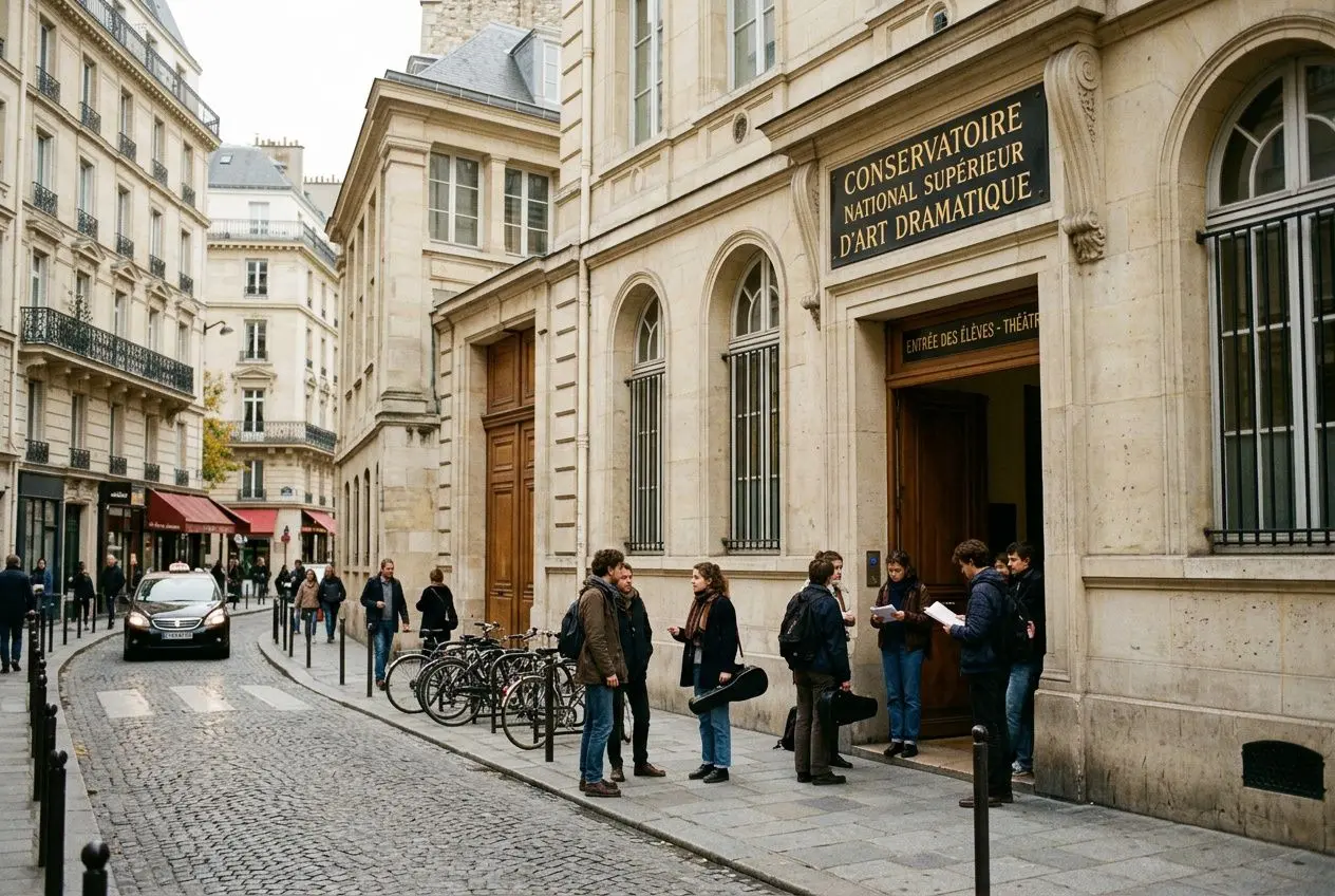 Façade du conservatoire national d'art dramatique à Paris