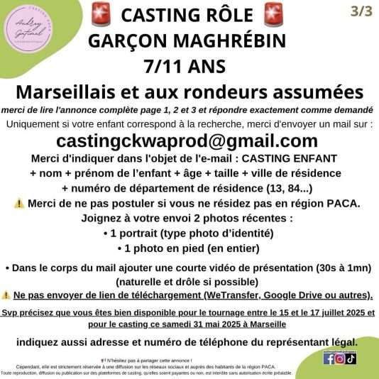 ANNONCE CASTING ENFANT 3