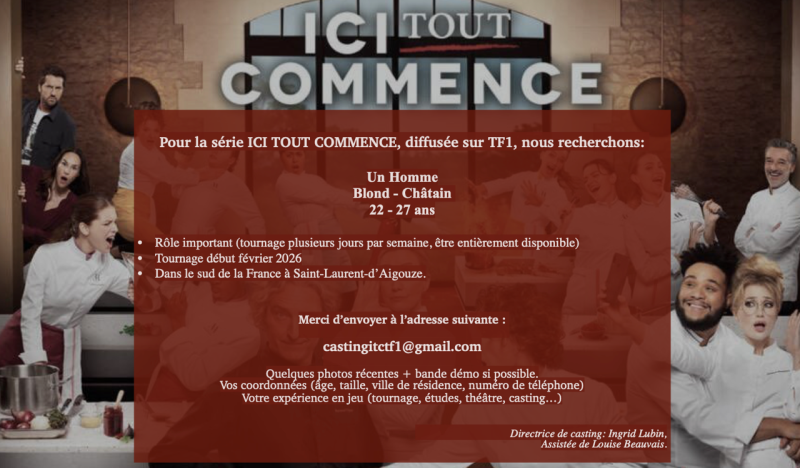affiche casting Noé ITC